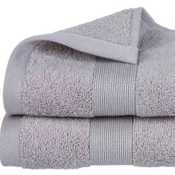 Serviette de toilette Essentiel - coton 450 gr/m² - gris taupe 50x90 cm - Atmosphera