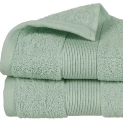 Serviette de toilette Essentiel - coton 450 gr/m² - vert céladon 50x90 cm - Atmosphera