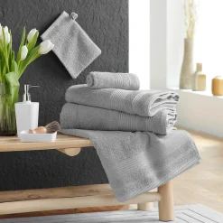 Serviette de toilette invite 30 x 50 cm Tendresse gris