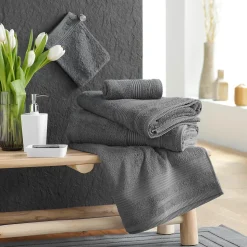 Serviette de toilette invite 30 x 50 cm Tendresse anthracite