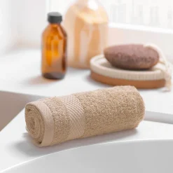 Serviette de toilette invite 30 x 50 cm Elegante noisette