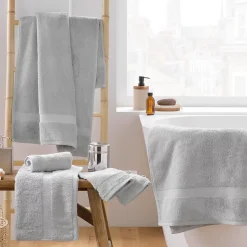 Serviette de toilette invite 30 x 50 cm Elegante gris perle