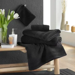 Serviette de toilette invite 30 x 50 cm Tendresse noir