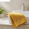 Serviette de toilette jaune miel 100 x 50 cm, GoodHome Koros