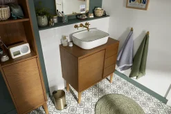 Serviette de toilette thé vert Elland 100 x 50 cm GoodHome