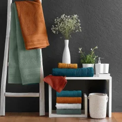 Serviette de Toilette unie 50x90 cm - Collection Tendresse - Éponge 500 g,m² - 50x90cm - Curry