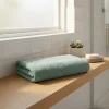 Serviette de toilette vert de gris 100 x 50 cm, GoodHome Koros