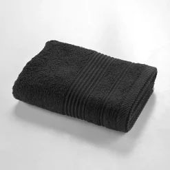 Serviette de Toilette 50x90 cm 100% Coton Noir
