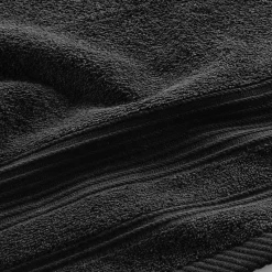 Serviette de Toilette 50x90 cm 100% Coton Noir
