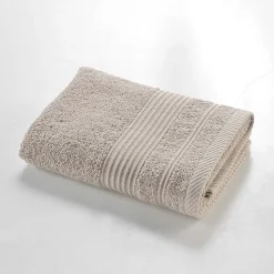 Serviette de Toilette 50x90 cm 100% Coton Taupe