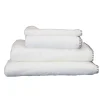 Serviette Grand Hotel surpiqure noire (30x50 cm - Blanc)