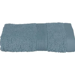 Serviette invité Essentiel - coton 450 gr/m² - bleu orage 30x50 cm - Atmosphera