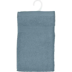 Serviette invité Essentiel - coton 450 gr/m² - bleu orage 30x50 cm - Atmosphera