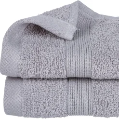 Serviette invité Essentiel - coton 450 gr/m² - gris taupe 30x50 cm - Atmosphera