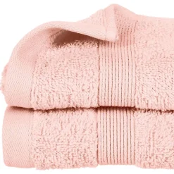 Serviette invité Essentiel - coton 450 gr/m² - rose 30x50 cm - Atmosphera