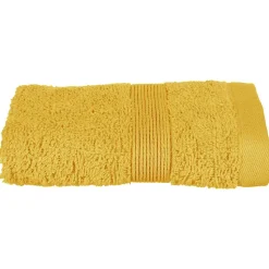 Serviette invité Essentiel - coton 450 gr/m² - jaune moutarde 30x50 cm - Atmosphera