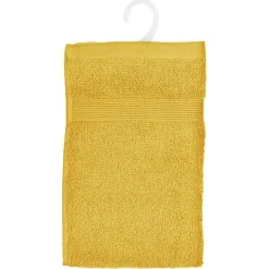 Serviette invité Essentiel - coton 450 gr/m² - jaune moutarde 30x50 cm - Atmosphera