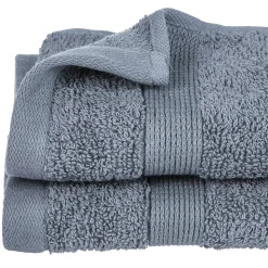 Serviette invité Essentiel - coton 450 gr/m² - gris anthracite 30x50 cm - Atmosphera