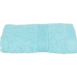 Serviette invité Essentiel - coton 450 gr/m² - bleu aqua 30x50 cm - Atmosphera