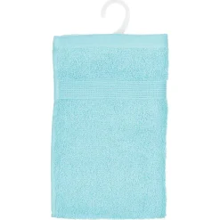 Serviette invité Essentiel - coton 450 gr/m² - bleu aqua 30x50 cm - Atmosphera