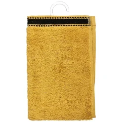 Serviette invité Joia - coton 550 gr/m² - jaune moutarde 30x50 cm - Atmosphera