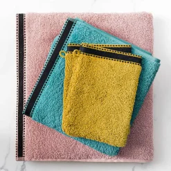 Serviette invité Joia - coton 550 gr/m² - bleu canard 30x50 cm - Atmosphera