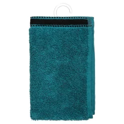 Serviette invité Joia - coton 550 gr/m² - bleu canard 30x50 cm - Atmosphera