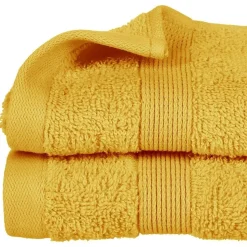 Serviette ou drap de bain 100 x 150 cm Couleur moderne ocre