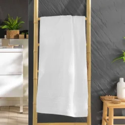 Serviette ou drap de douche 70 x 130 cm Tendresse blanc