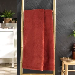 Serviette ou drap de douche 70 x 130 cm Tendresse terracotta