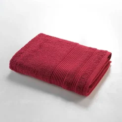 Serviette ou drap de douche 70 x 130 cm Tendresse rouge