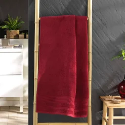 Serviette ou drap de douche 70 x 130 cm Tendresse rouge