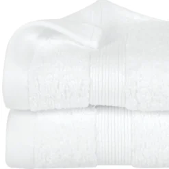 Serviette ou drap de douche 70 x 130 cm Couleur moderne blanc