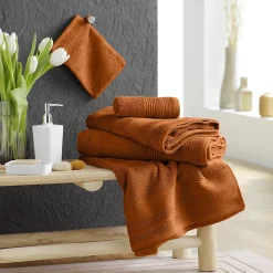 Serviette ou drap de douche 70 x 130 cm Tendresse caramel