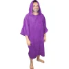 Serviette poncho de bain ou de plage - Adulte - Violet - Vivezen