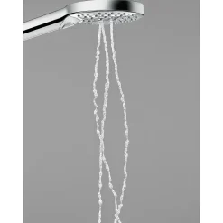 Set de douche 120 3jet PowderRain avec barre Unica'S puro 90 cm et porte-savon chromé HANSGROHE Raindance Select