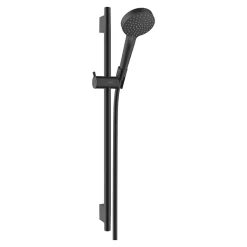 Set de douche Mitigeur Ecostat Comfort + douchette à main 2 jets + Barre Unica 65 cm, Noir mat (13116670-Vernis)