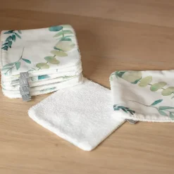 SEVIRA KIDS Lingettes bébé lavables 8 pièces Eucalyptus