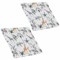 SEVIRA KIDS Lot de 2 langes en bambou Safari