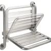 Siège de douche mural pliant rabattable tout inox charge 120kg SANINDUSA NewWccare