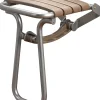 Siège de douche pieds alu, assise polypropylène coloris taupe l.36,4 x P.38,2 x H.50 cm