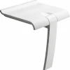 Siège de douche piètement alu, assise polymère coloris blanc l.45 x P.44,2 x H.50 cm