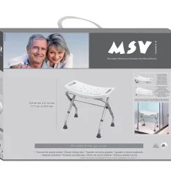 Siège de douche pliable ajustable Max 100kg MSV