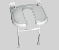 Siège de douche rembourré en U - Coloris: gris