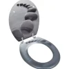 Siège de toilette abattant avec couvercle mdf Helloshop26