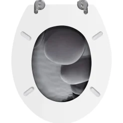 Siège de toilette abattant avec couvercle mdf Helloshop26