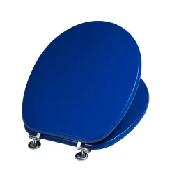 Siège De Toilette Bleu Électrique En Mdf À Compatibilité Universelle