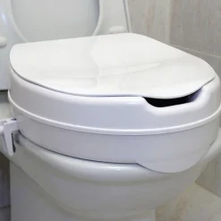 Siège de toilette rond ELEVATOR, finition BLANC mat, en ABS Kibath