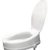 Siège de toilette surélevé en plastique avec couvercle Senator blanc - Hauteur 10 cm