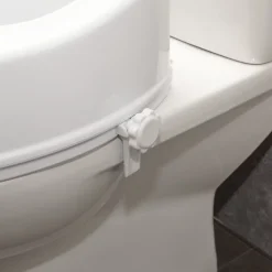 Siège de toilette surélevé en plastique avec couvercle Senator blanc - Hauteur 10 cm